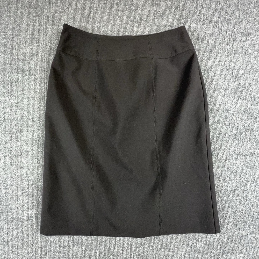 Worthington Skirt Womens 4 Black Pencil Knee Length Lined Stretch Career Office